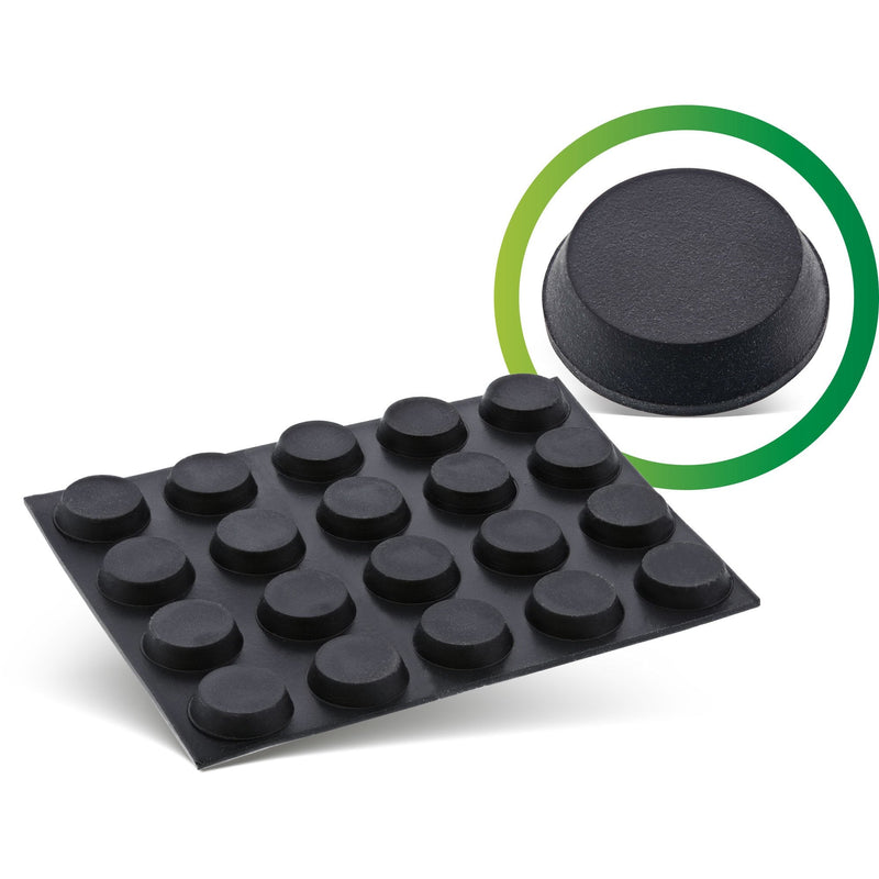 Inline Almohadillas Rubber 20UDS Pack Black Forma Plana 1,2CM