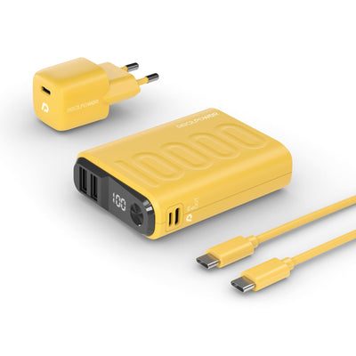 Realpower Powerbank PB-10000 Power Pack Yellow — image 1