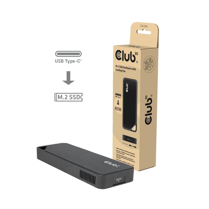 CLUB3D SSD Housing M.2 With Fan USB4, NVMe Retail