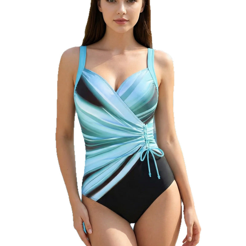 Striped-print Backless Swimsuit Womens Bikini