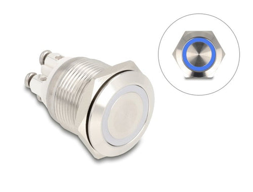 Pulsador Assembly 19MM 4 X Borne Screw LED Blue — image 1