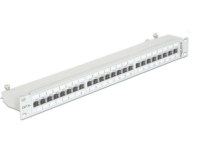Delock Patchpanel 19 24 Ports CAT.6A Grey — image 1