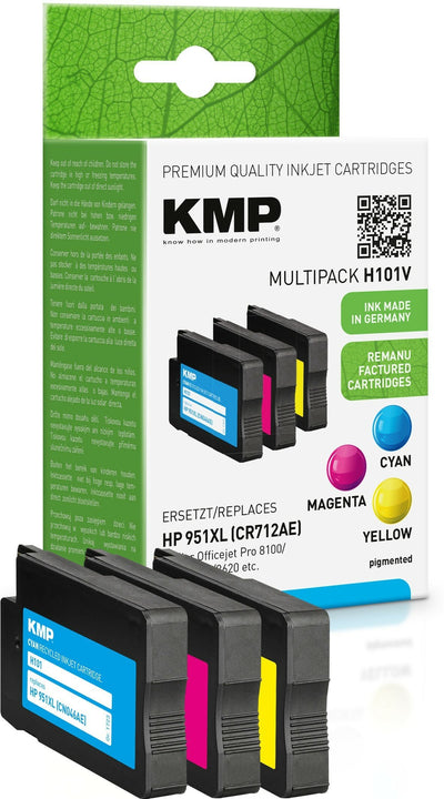Kmp Cartridge HP NR.951XL Multipack 3X1500 S. H101V Recargado — image 1