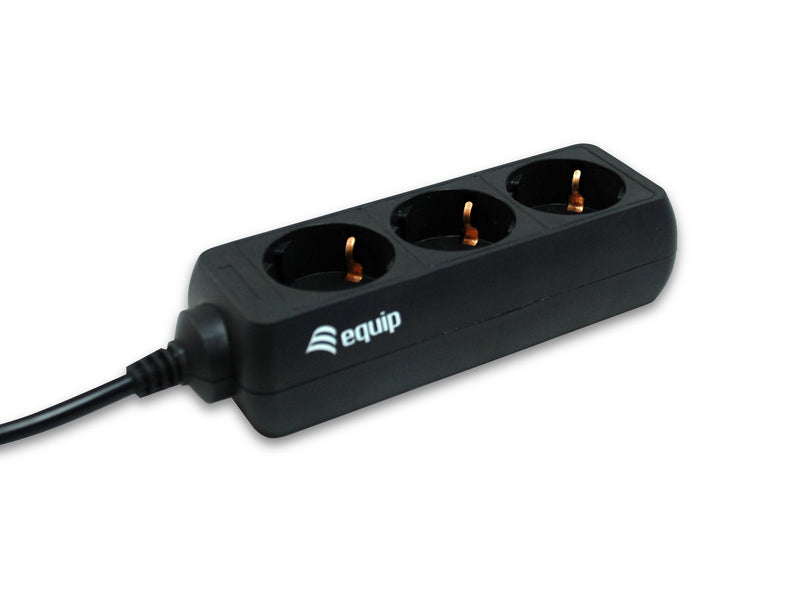 Equip Power Strip 3 Sockets Special Sais Connector IEC Male 1.1M