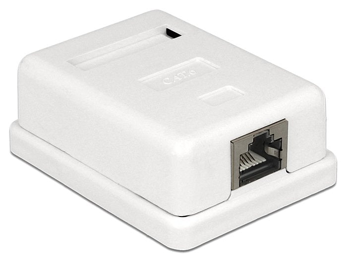 Delock Roseta CAT.6 RJ45 1 Socket 66MM, 50MM, 25MM White 86169