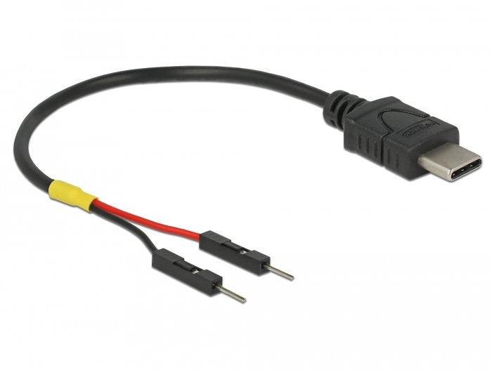 Delock Cable Power USB C a 2X Connector Male Poste Einzeln 10CM