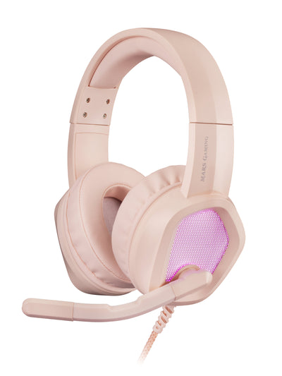 Mars Gaming Headphones Gaming With Microphone MH320 Jack 3.5 Rosas — image 1