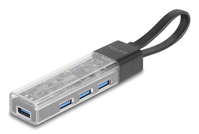 4 Port USB Hub 5Gbps With USB Type a Or USB Type-c™ Connection In Transparent Housing — image 1