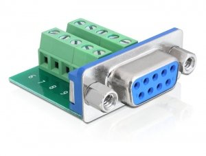 Delock Adapter Sub-d 9 Pin Female Terminalblock 10 Pin — image 1