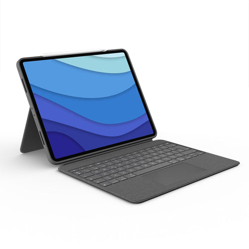 Logitech Case With Keyboard Spanish Combo Touch Tablets Apple Ipad Pro 12.9' 5 Gen/ Grey — image 1