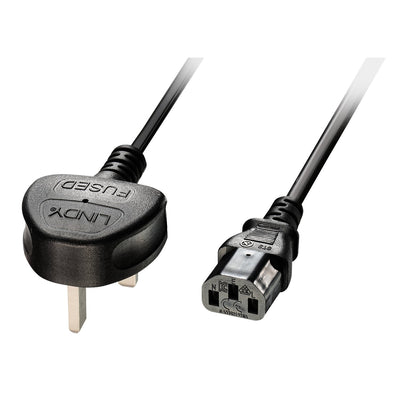 Lindy 30434 Cable Power 3M Plug Type G C13 Acoplador Reino Unido Uk Black — image 1