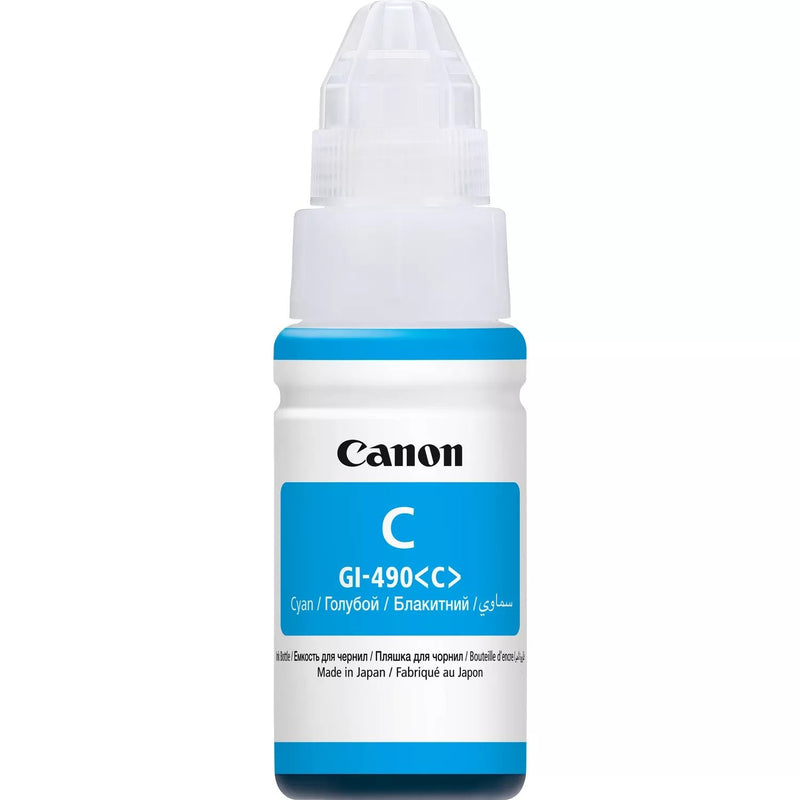 Canon GI490 Cyan Bottle Genuine Ink - GI490C/0664C001
