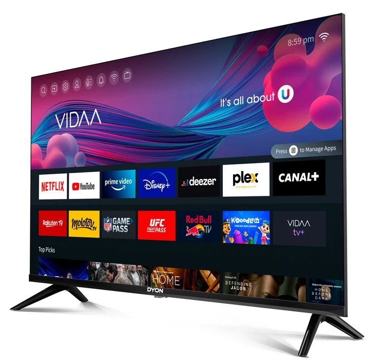 Dyon Televisión Smart 40 VX-2, LED 40, Black Fullhd, Wi-Fi, Smart TV D800227