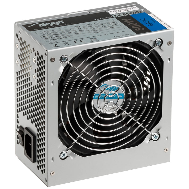 Akyga Power Supply Basic ATX 500W AK-B1-500E FAN12CM P4 3XSATA