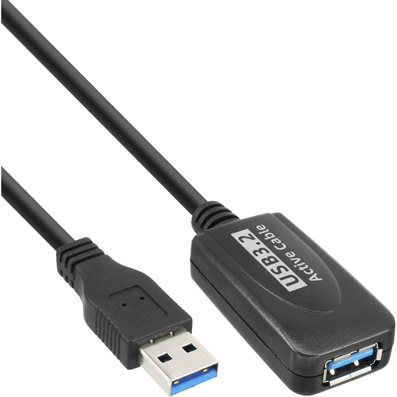 Inline USB 3.2 Gen 1 Cable Repetidor Activo Type a Male a Type a Female Black 5M