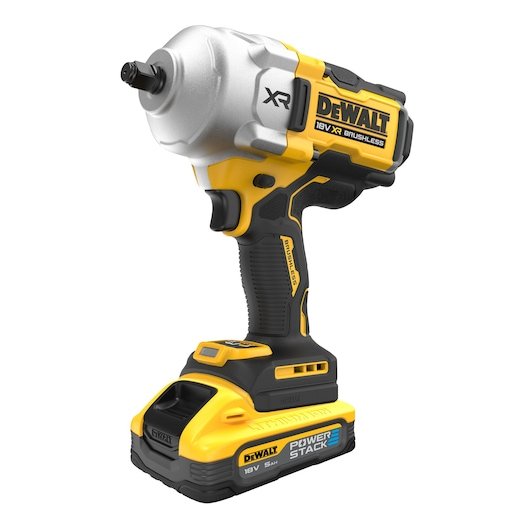 Dewalt Key Impacto Wireless DCF961H2T, 18 Voltios, 1/2 Yellow/Black 2 Batteries Powerstack Li-ion 5AH, Box T S