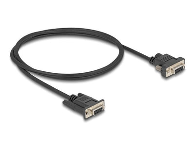 Delock 87837 Cable Serie RS-232 D-SUB9 Female To D-SUB9 Female Connection Power Pin 9 1M — image 1