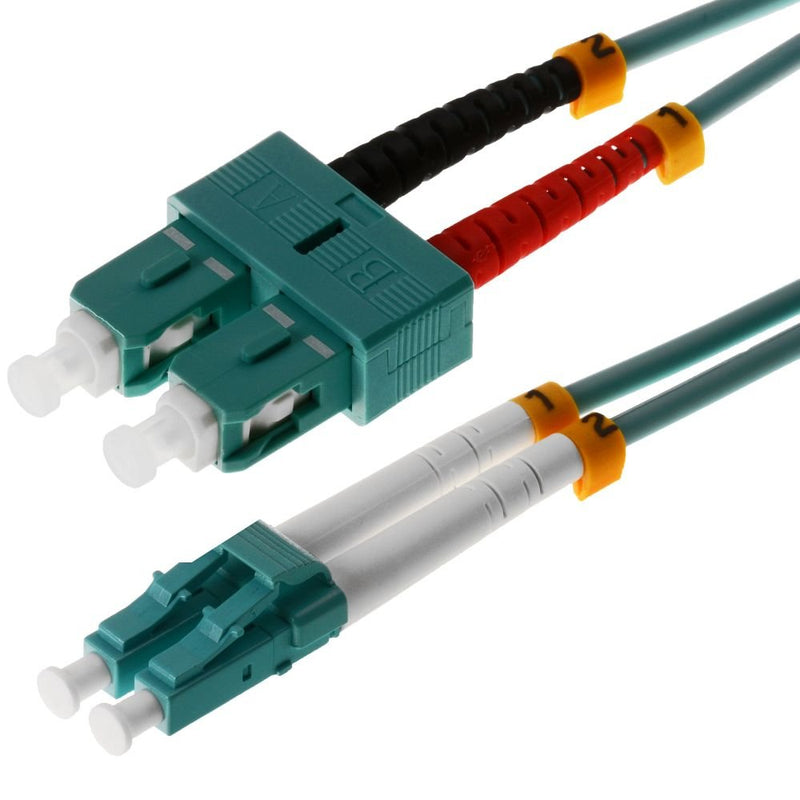 Helos Lwl Network Cable Lc/Sc Duplex 50/125?M OM3 Aqua 7,5M