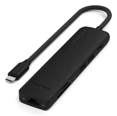 Satechi 7-W-1 USB-C Slim Multiport Adapter Ethernet (usb-c Pd, 2x Usb-a, HDMI 4K, Ethernet, Czytnik Kart Micro — image 1