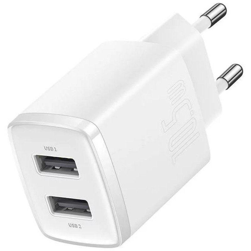 Baseus Charger Compacto 2U 10,5W Eu Branco
