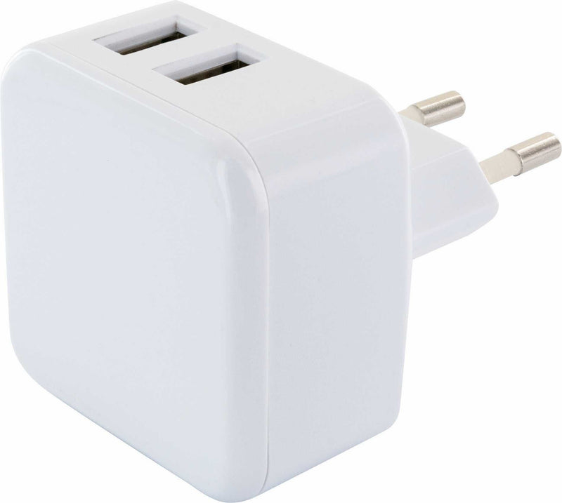 Schwaiger Adapter Charging 230V, 2x USB 2.0A Plug 1 X Eurost.typc