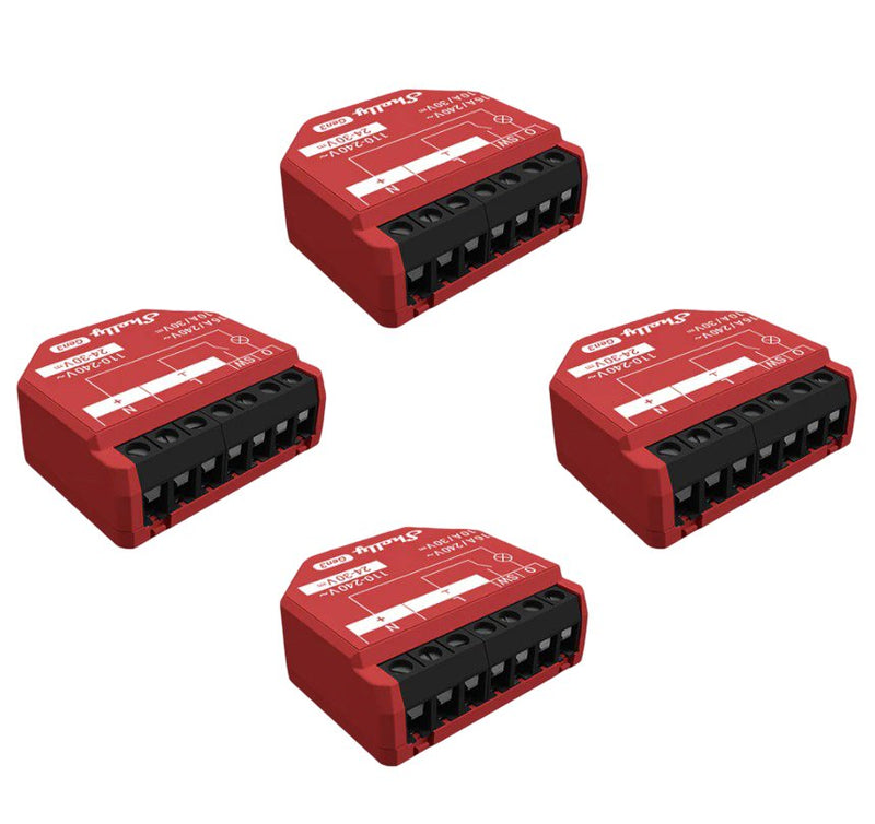Shelly Relé 1PM GEN3 Pack 4 Max. 16A 1 Canal WLAN Bt