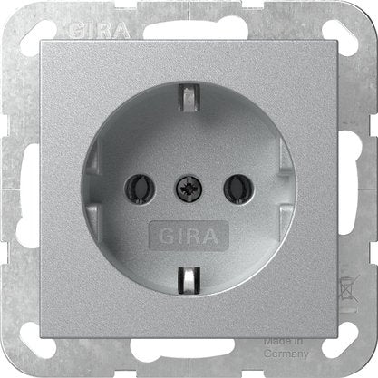 Gira 418826 Schuko System 55 F Alu