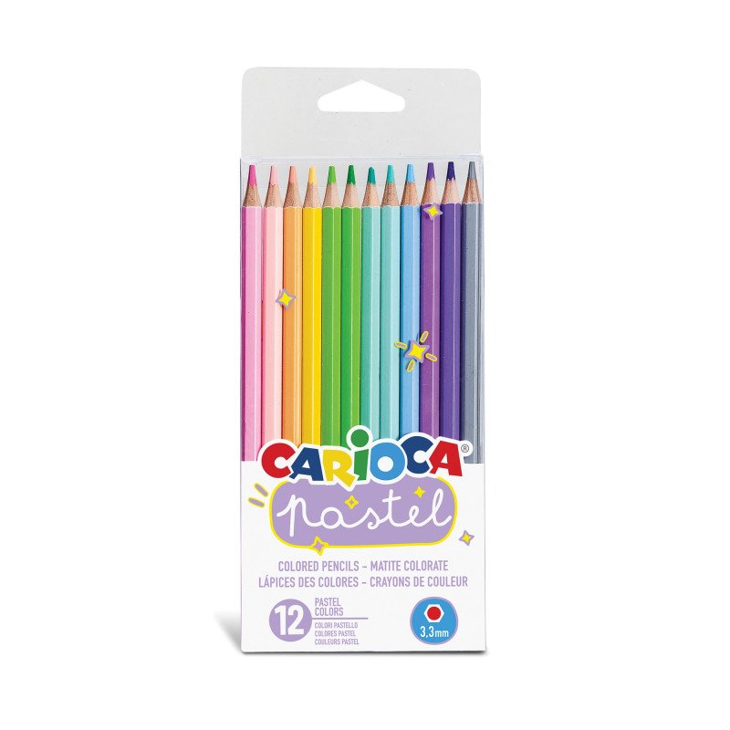 Carioca Pencils Colours Pastel - Box Of 12