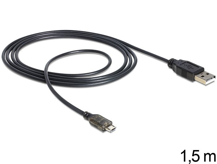 USB Cable a Micro USB Datos And Power With Indicador LED