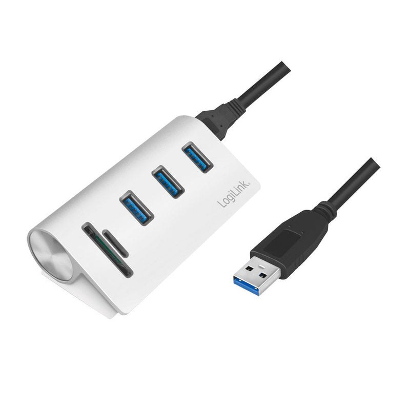 Logilink Hub CR0045 Interfaz USB 3.2 Gen 1 (3.1 Gen 1) Type-a 5000 Mbit/S Silver