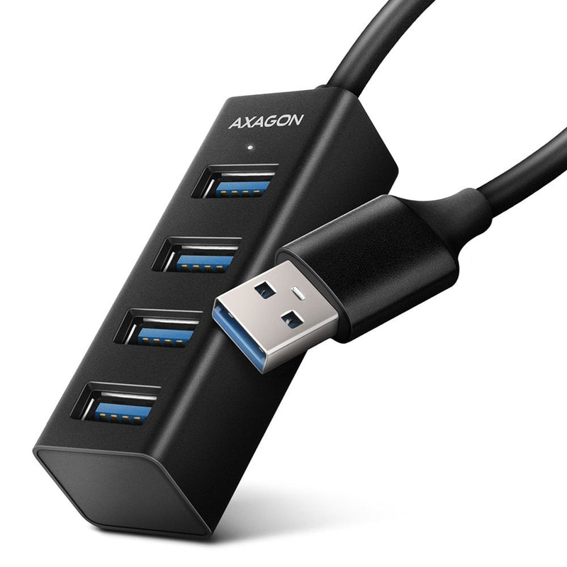 Axagon HUE-M1A Hub Interfaz USB 3.2 Gen 1 (3.1 Gen 1) Type-a 5000 Mbit/S Black