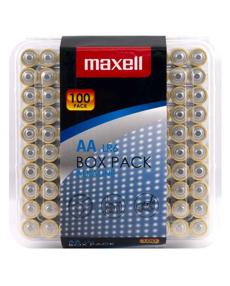 Maxell Battery Alcalina Aa LR6 PACK*100 Batteries