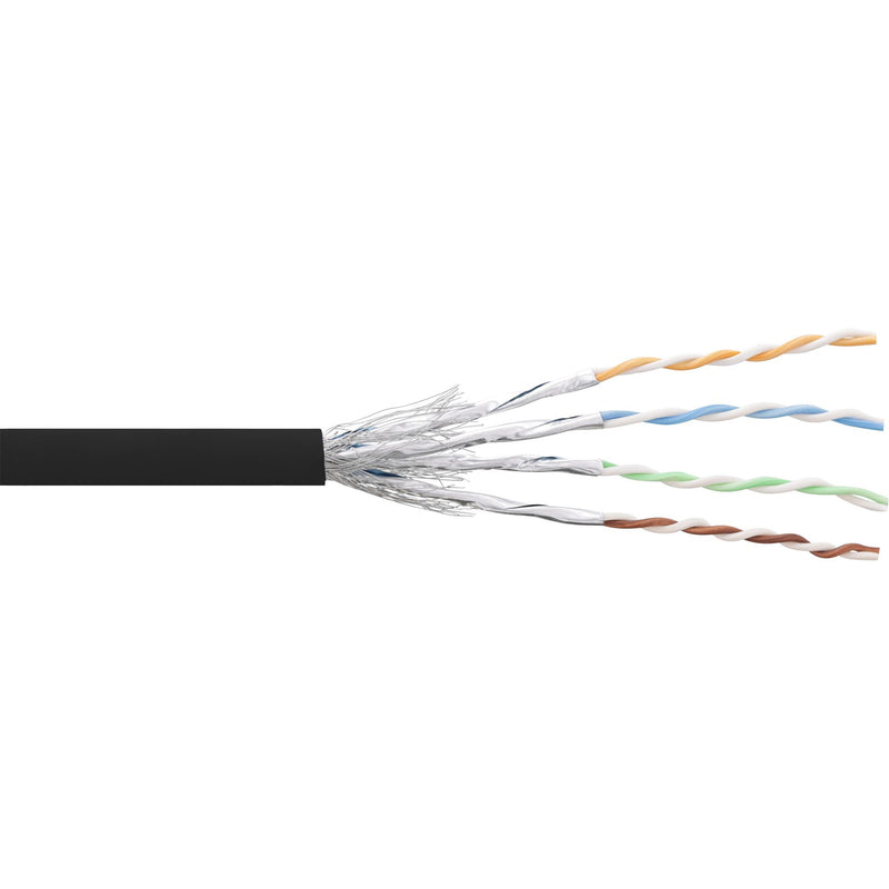Inline Network Cable S/FTP Pimf CAT.6 Black AWG27 Pvc Cu 100M