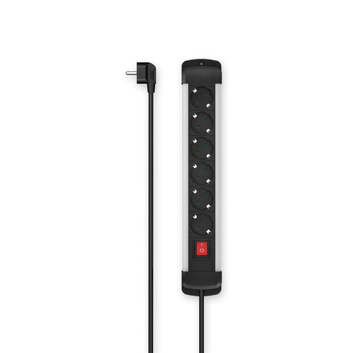 Hama 6-VÍAS Power Strip Plugs With Switch 3,0M Black — image 1