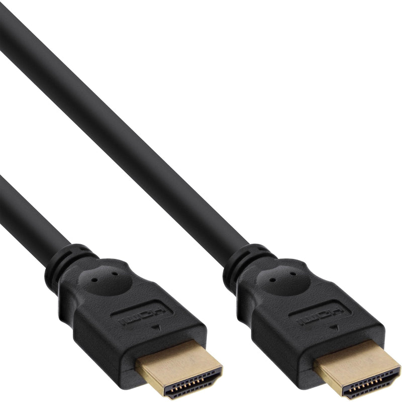 Inline® HDMI Cable High Speed Hdmi® Cable M/M, Black Golden Contacts, 1M