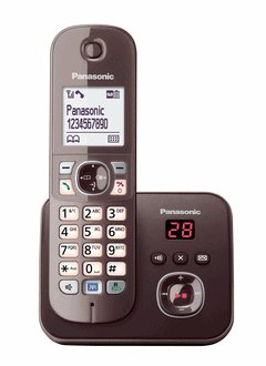 Panasonic KX-TG6821GA Phone Dect Brown Identificador Llamadas — image 1
