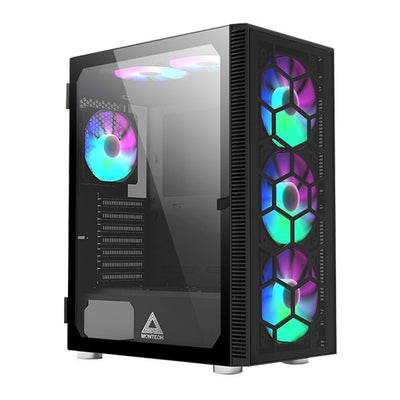 Montech PC Case X3 Glass Midi-tower, Rgb, Temperojo Glass Black — image 1
