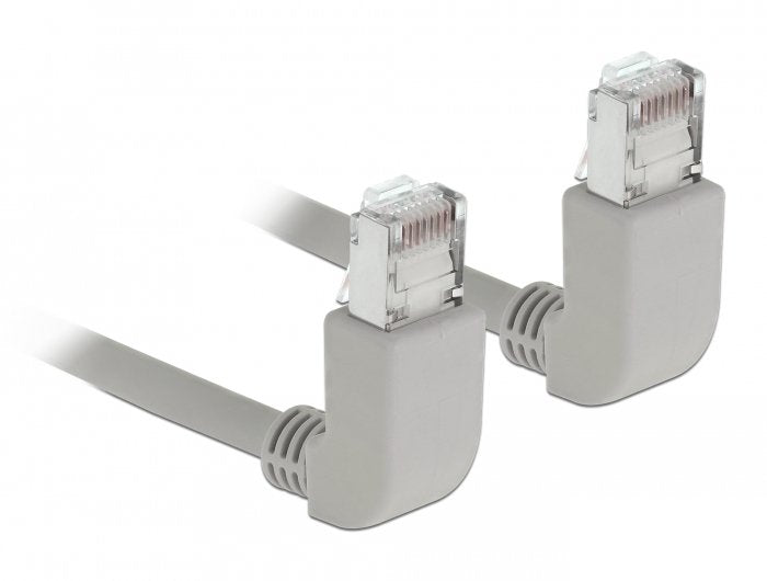 Delock Network Cable RJ45 CAT.6A S / FTP Acodado Arriba 0,5M