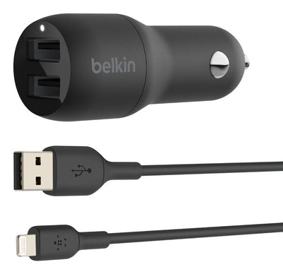 Belkin Car Charger Ultra Fast 24 Watts 2.4 Amperios + Cable Lightning — image 1