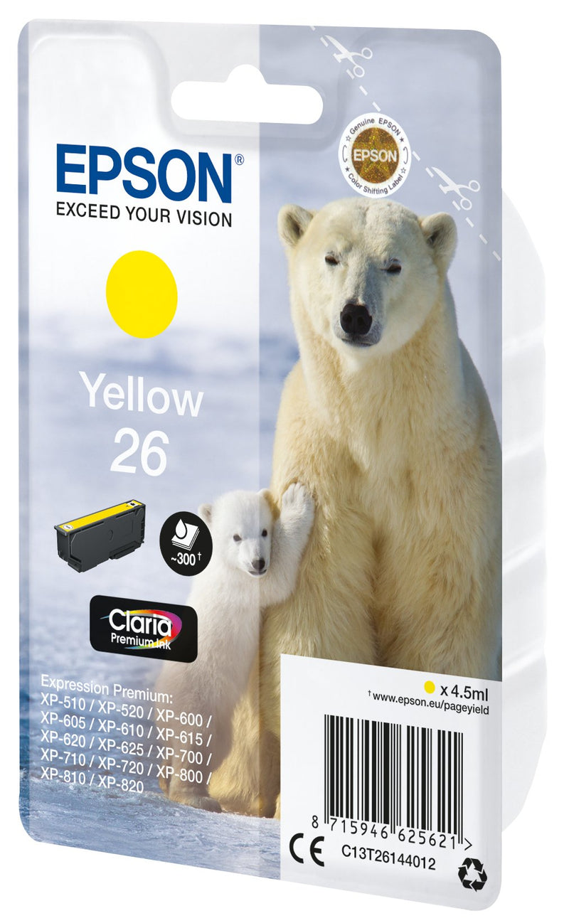 Epson Genuine Ink T2614 Yellow Expression Premium XP-600, XP-605, XP-700, XP-800