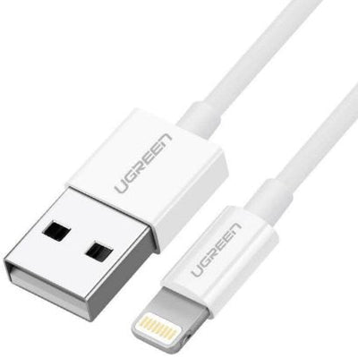 UGREEN Cable 20728 (usb 2.0M - Lightning M, 1M, White Colour — image 1