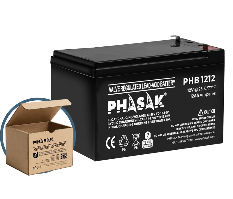 Phasak Battery Phb 1212 Compatible With UPS Phasak Según Especificaciones