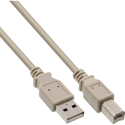 Inline Cable USB 2.0 Type a Male a Type B Male Beige 3M — image 1