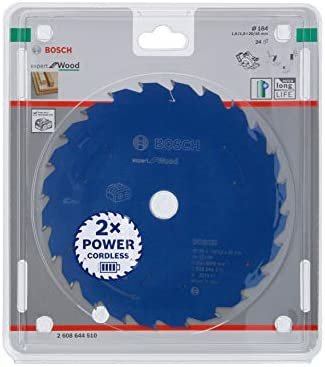 Bosch Hoja Saw Circular Professional Expert Wood Ø 184MM, Diámetro 24Z 20MM, Sierras Circulares Laptop