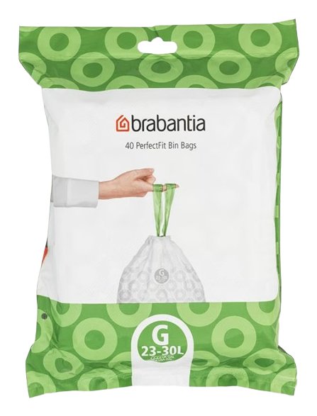 Brabantia 8710755375668 Bag Basura 30 L Grey White 40 Pieces