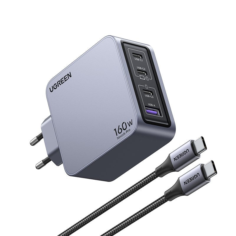 UGREEN Charger GaN Nexode Pro 160W With USB Cable -c