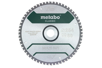 Metabo Multi Cut Classic 628285000 Drive Saw Circular 254 X 30 1.8MM Número Teeth 60 1 Ud. — image 1