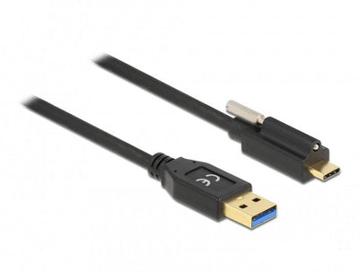 Delock USB 10Gbps Cable Typ-a Plug Zu USB Type-c™ Plug With Schraube Oben 1,5M — image 1