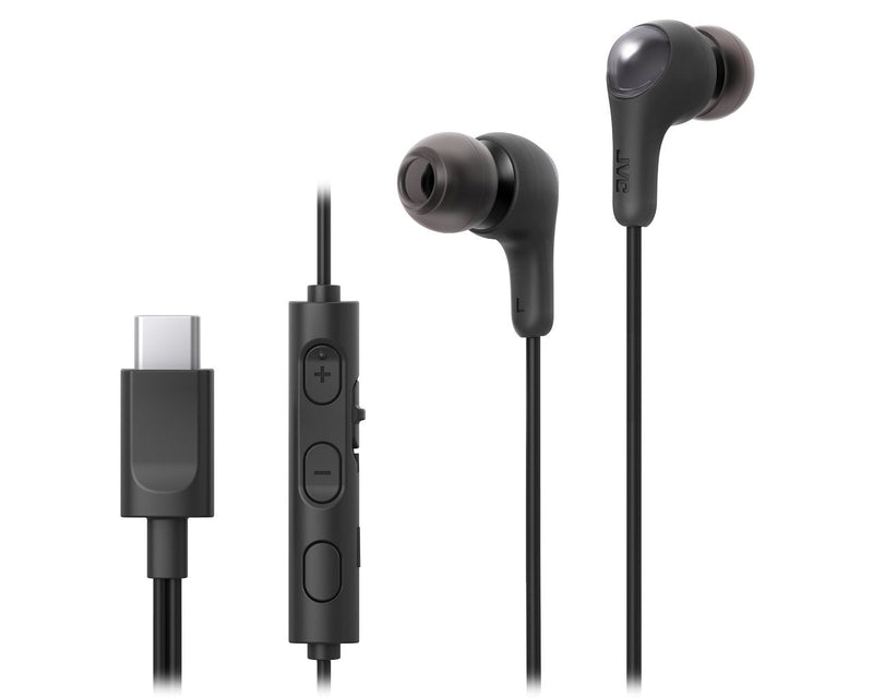 JVC Headphones HA-FR9UC Gumy Connect Black With USB Cable -c™