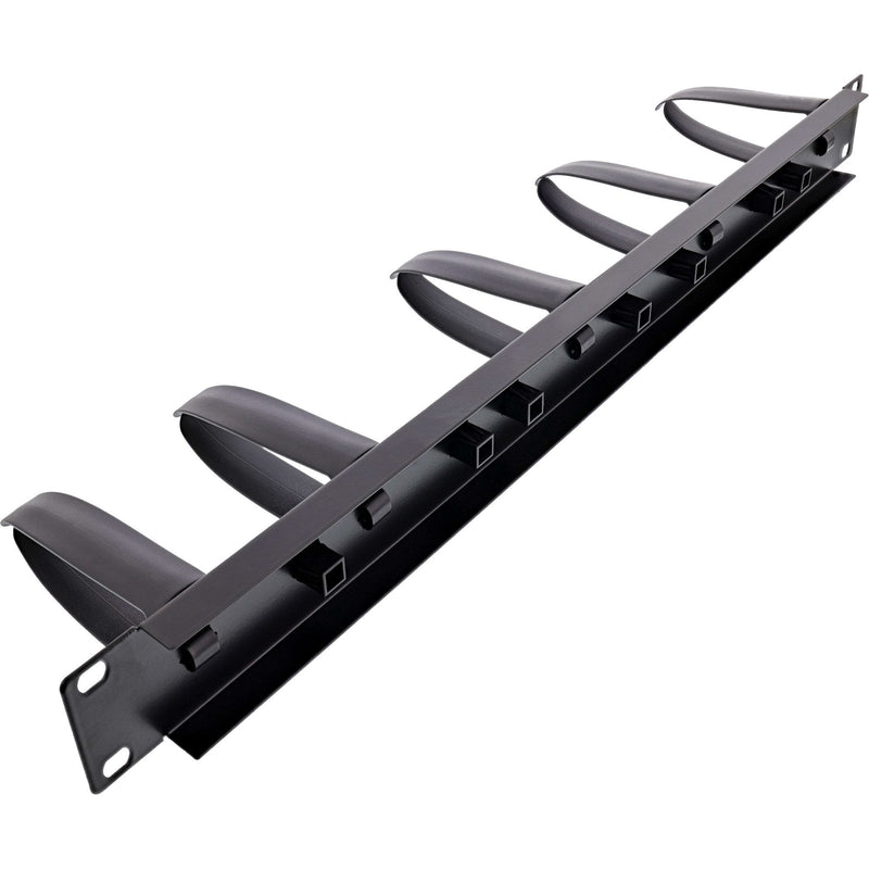 Inline 19110W Organiser Cables 5 Plastic Brackets Removable, Ral 9005, Black